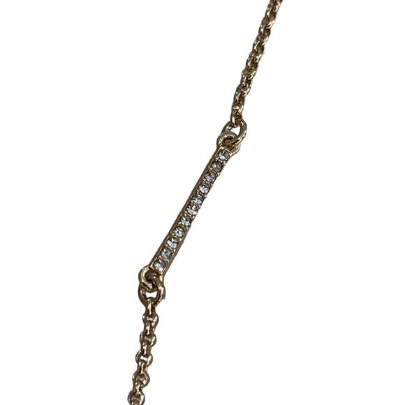 Kate Spade Purple Raising the Bar Gold Chain Long Necklace Pave Crystals - Picture 6 of 9